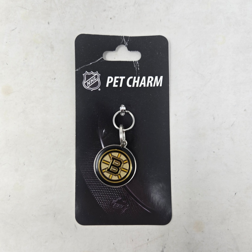 NHL Boston Bruins Pet Charm Small Dog Tag Little Earth Productions Black Gold